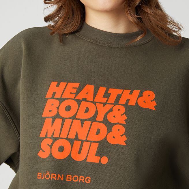 Björn Borg Studio Oversized Crew, Tamrac Studio Oversized Tröja Grön
