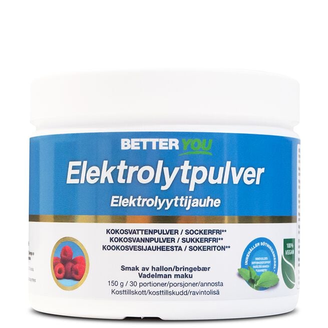 Better You Elektrolytpulver Hallon 150 g Elektrolytpulver Hallon 150 g