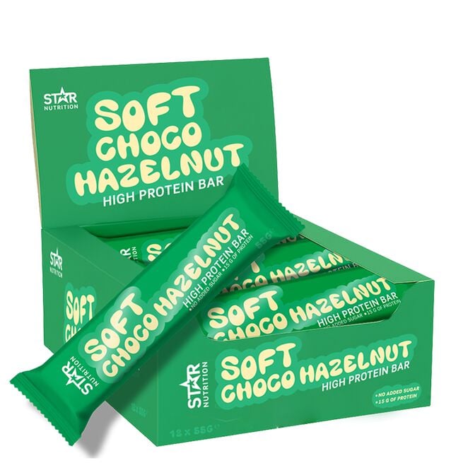 12 x Soft Protein Bar, 55g, Soft Choco Hazelnut 12 x Soft Proteinbar 55 g Soft Choco Hazelnut