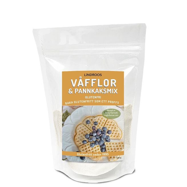 Lindroos Glutenfri Bakmix Våfflor Pannkakor 500 g Glutenfri Bakmix Våfflor & Pannkakor 500 g