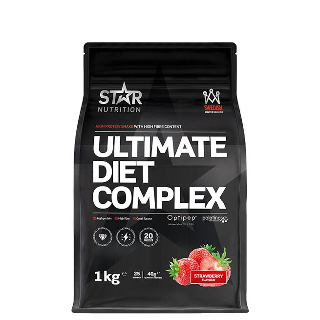 Star nutritio Ultimate Diet Complex strawberry jordgubb Ultimate Diet Complex Måltidsersättning 1 kg Strawberry