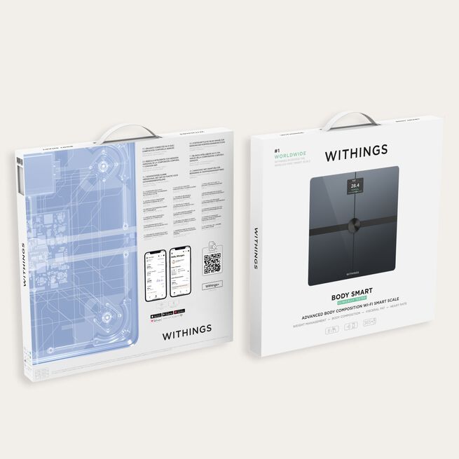 Withings Body Smart, Black  Body Smart Diagnostisk Personvåg Svart