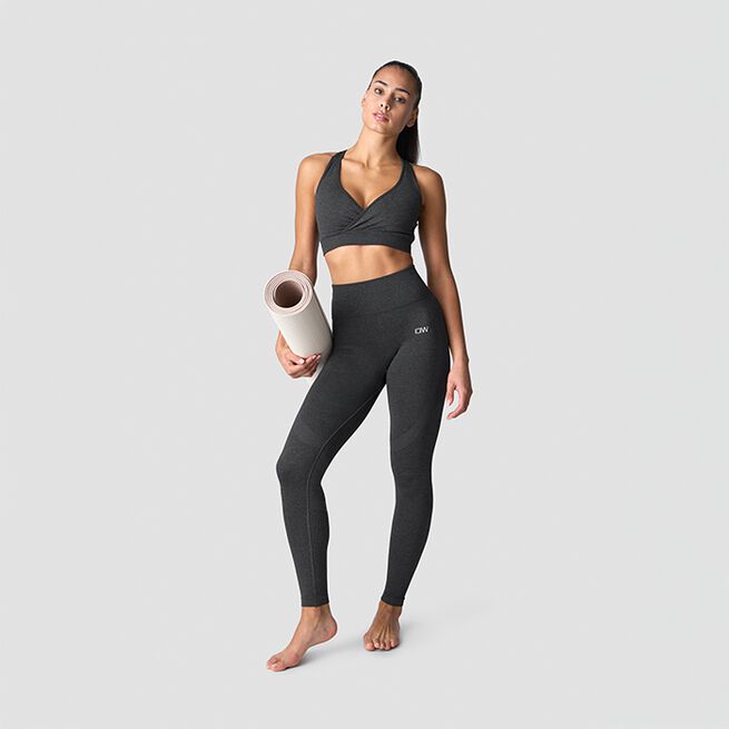 Soft Seamless Adjustable Sports Bra, Graphite Melange, L  Soft Seamless Justerbar Sport-bh Grå