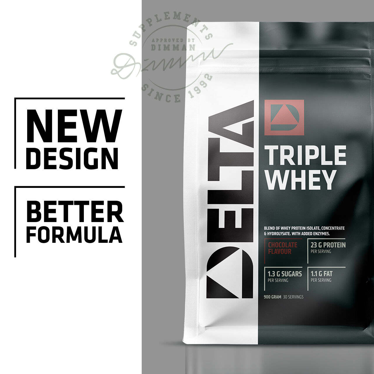 Triple Whey Vassleprotein 900 g strawberry