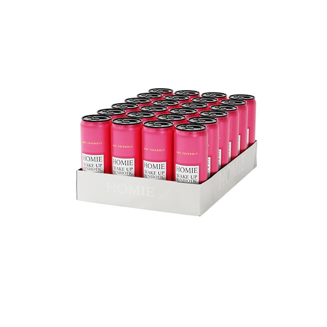 24 x Homie Wake Up Synbiotic 330 ml Strawberry Lemonade 24 x Wake Up Synbiotic Funktionsdryck 330 ml Strawberry Lemonade