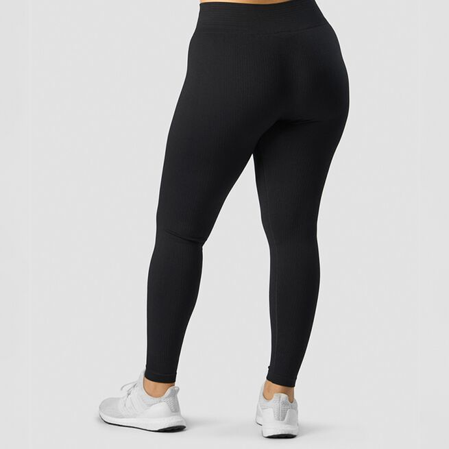 Ribbed Define Seamless Tights, Black, L  Ribbed Define Seamless Tights, Black