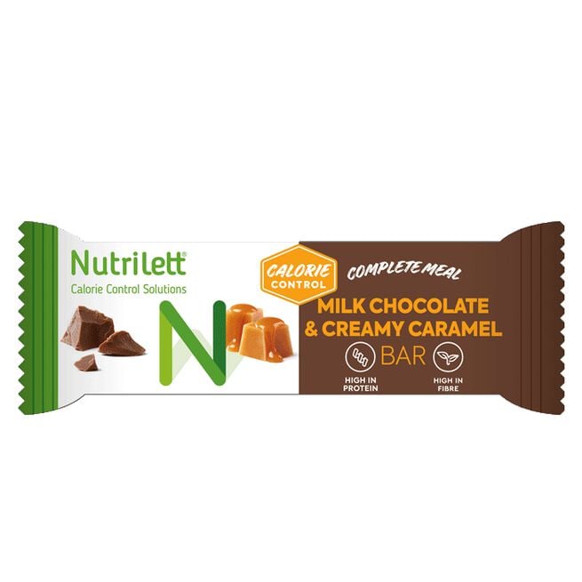 Nutrilett Milkchocolate & Creamy Caramel bar, 60 g Måltidsersättande Bar 60 g Mjölkchoklad Karamell Milk Chocolate