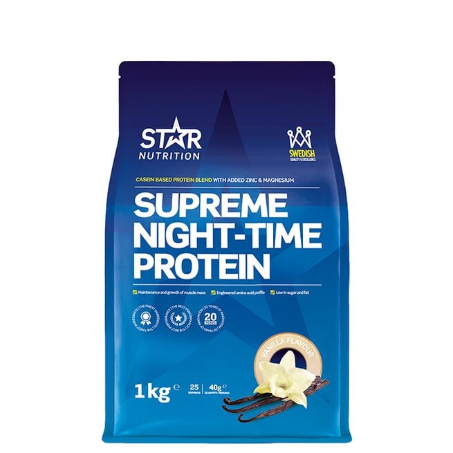 Star Nutrition Supreme night time vanilla Supreme Night Time Blandprotein 1 kg Vanilla