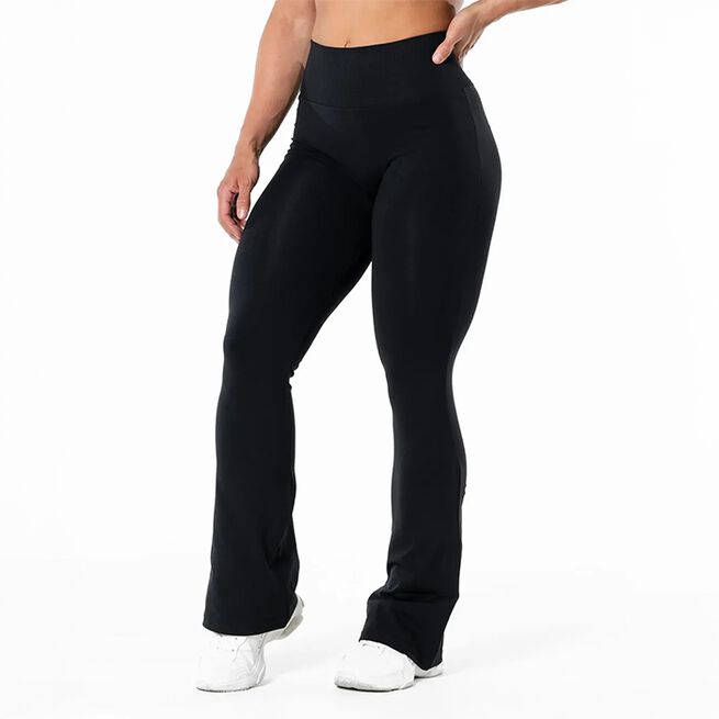 Prime Scrunch Flared Tights, Svart, L Prime Scrunch Flared Tights Svart