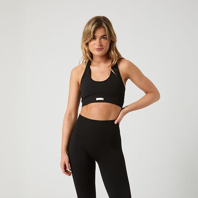 Studio Seamless Low Sports Bra, Black Beauty, M Studio Seamless Low Sport-bh Svart