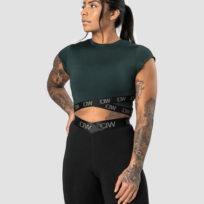 ICANIWILL Ultimate Training Cropped T-shirt Deep Green