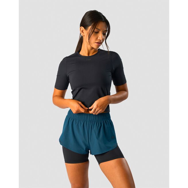 Charge Cropped Mid Sleeve Wmn, Black, L Charge Cropped Mid Sleeve Wmn, Black