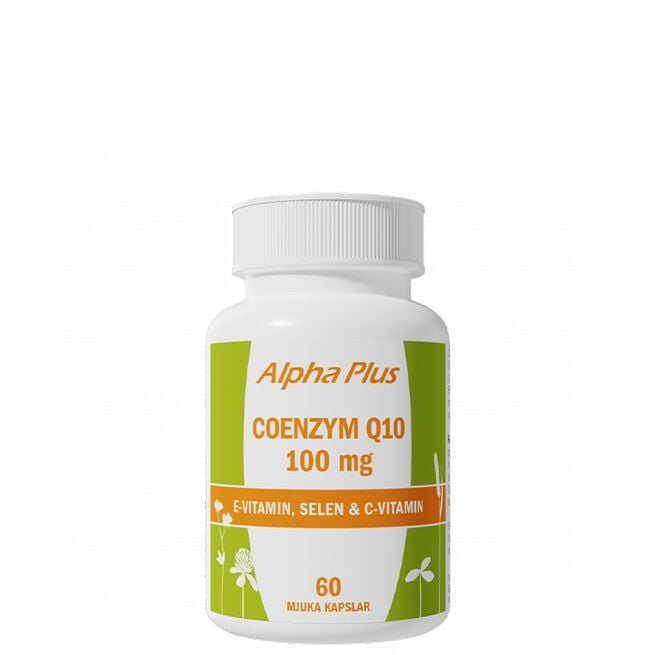 Alpha Plus Coenzym Q10 100mg, 60 mjuka kapslar Coenzym Q10 100mg 60 mjuka kapslar