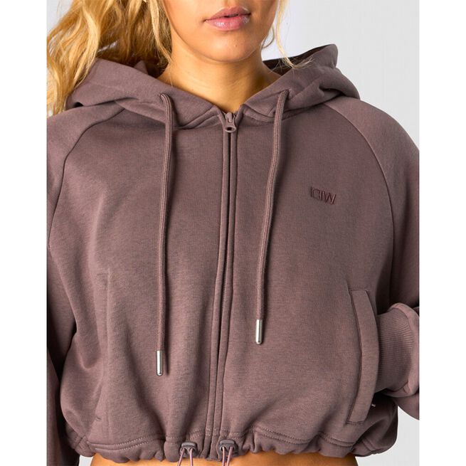 ICANIWILL Everyday Cropped Hoodie Wmn, Dusty Brown