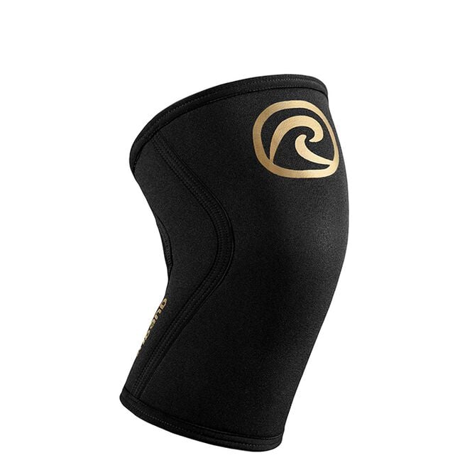 RX Knee Sleeve 5 mm Gold Black L RX Knäskydd 5 mm Svart Guld