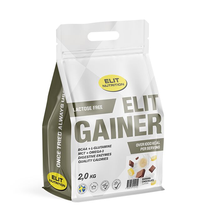 ELIT GAINER - Lactose free, 2000 g, Banana Chocolate ELIT Gainer Laktosfri 2 kg Banana Chocolate