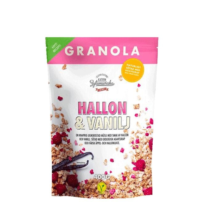 Granola Hallon & Vanilj, 400 g Clean Eating Granola Hallon & Vanilj 400 g