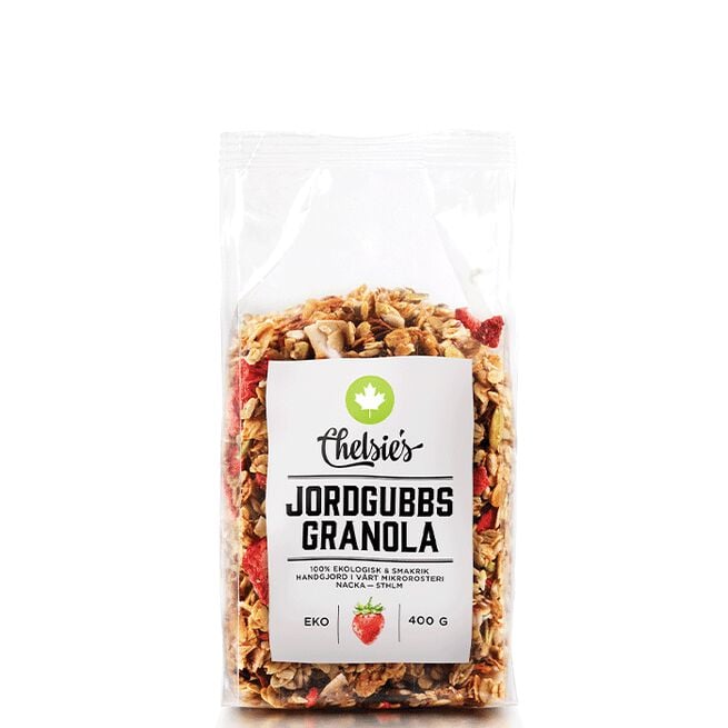 chelsies Organic Gourmet Products Granola Jordgubb 400 g
