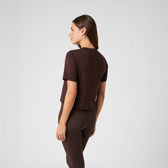 Borg Cropped T-shirt, Molé, L  Borg Cropped T-shirt Molé