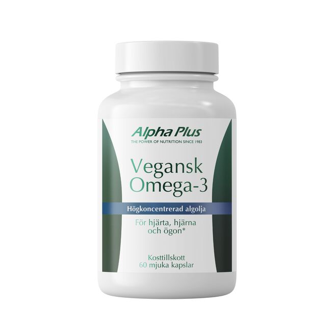 Vegansk Omega-3 (Algolja) 60 mjuka kapslar Vegansk Omega-3 (Algolja) 60 mjuka kapslar