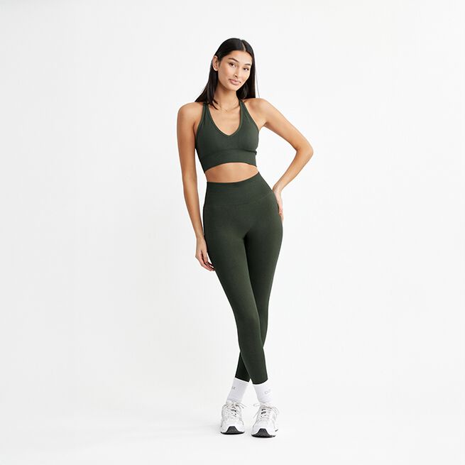 Signature Seamless Tights, Dark Green, XS  Träningstights Mörkgrön