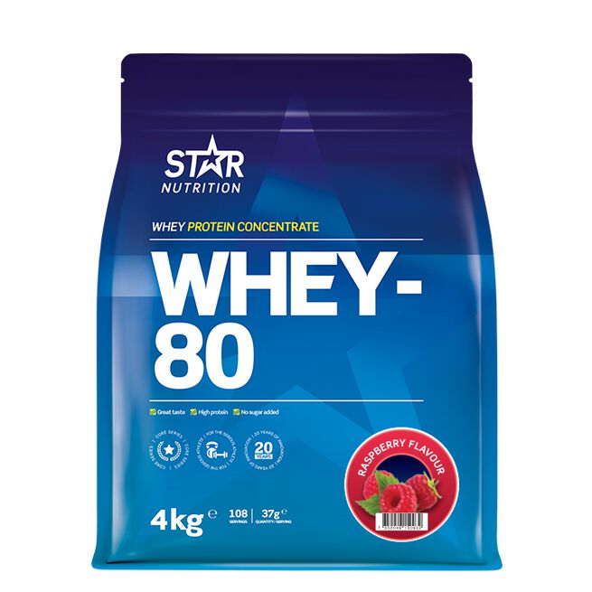 Star Nutrition Whey-80 4kg Whey-80 Vassleprotein 4 kg Hallon