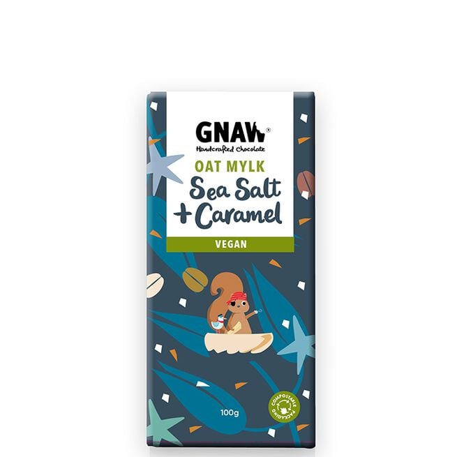 GNAW Vegansk Choklad Havssalt Och Karamell 100 g Vegansk Choklad Havssalt Och Karamell 100 g
