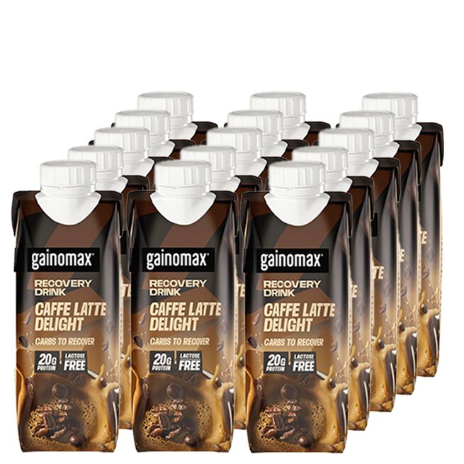 15 x Gainomax Recovery Caffe Latte 250 ml 15 x Gainomax Recovery Drink 250 ml Kaffe latte