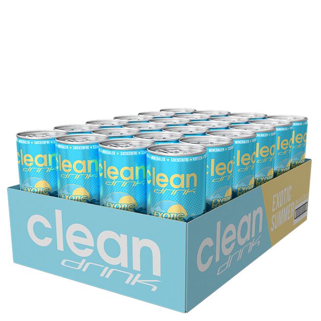 24 x Clean Drink, 330 ml, Strawberry/Cherry Sunset Flak 24 x Clean Drink 330 ml Strawberry/Cherry Sunset