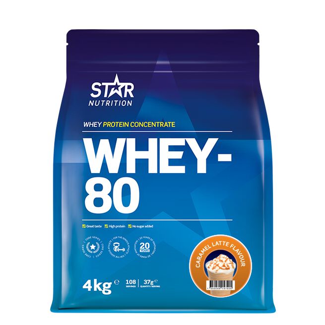 Star Nutrition Whey-80 4kg Whey-80 Vassleprotein 4 kg Caramel Latte