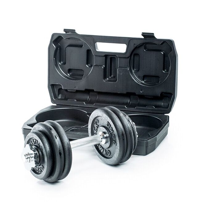 Adjustable Dumbbell Set, 15kg Gymstick Justerbart Hantelset 15kg