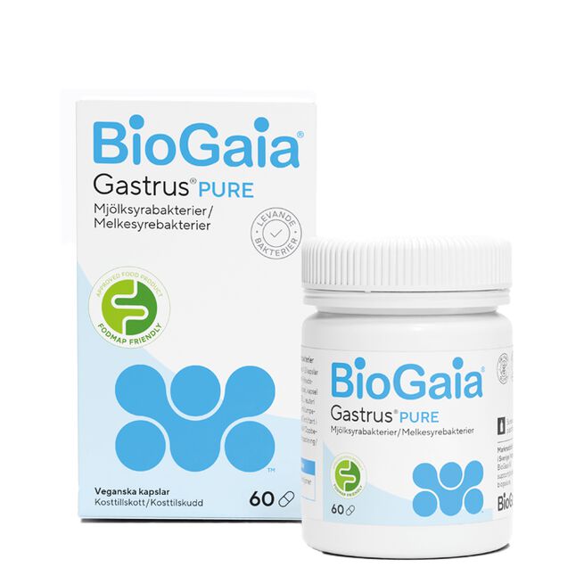 BioGaia® Gastrus® PURE 60 veganska kapslar BioGaia® Gastrus® PURE 60 veganska kapslar