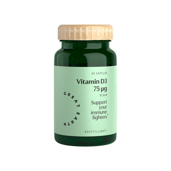 Vitamin D3/K2 60 kapslar  Vitamin D3/K2 Vegansk 60 kapslar