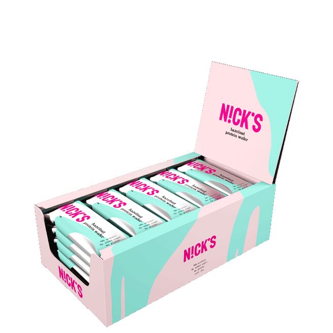 Nicks Potein Wafer Hazelnut 24 x NICKS Protein Wafer 40 g Hazelnut