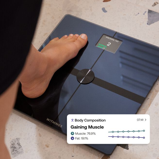 Withings Body Smart, Black  Body Smart Diagnostisk Personvåg Svart