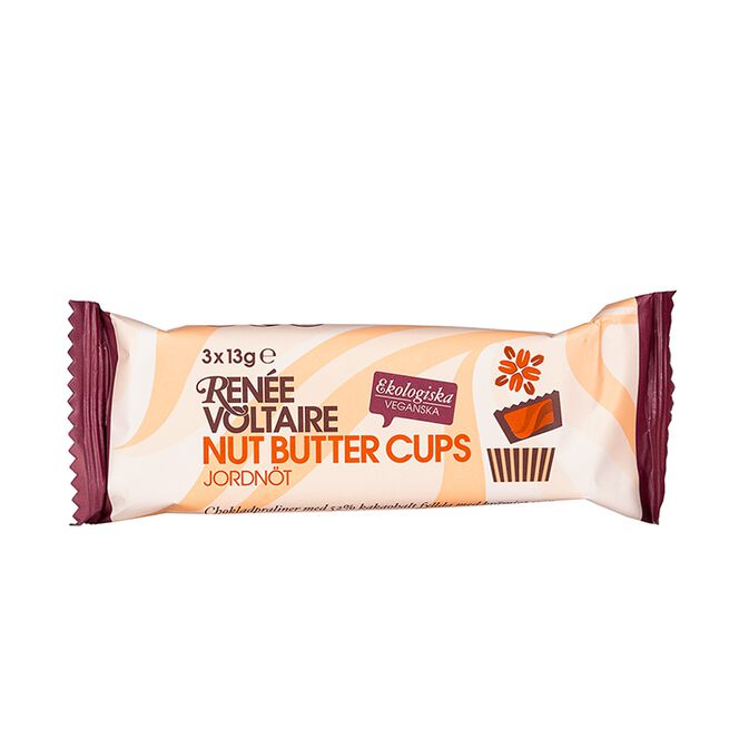 Renee Voltaire Nut Butter Cups Jordnöt Nötkrämspraliner Jordnöt 3 x 13 g