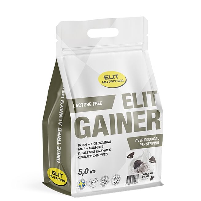 ELIT GAINER - Lactose free, 5000 g, Cookies 'n Cream ELIT Gainer Laktosfri 5 kg Cookies ´n Cream