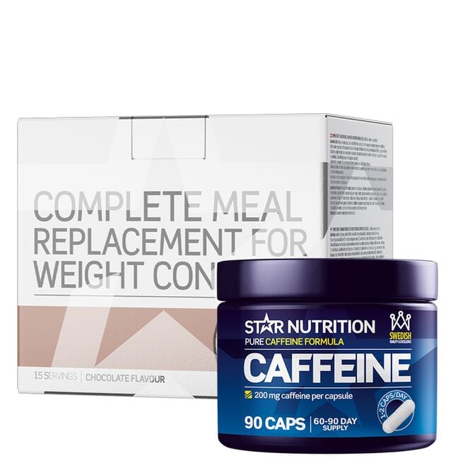 Complete Meal Måltidsersättning Viktkontroll + Koffeintabletter 200 mg 90 Kapslar Complete Meal Måltidsersättning Viktkontroll + Koffeintabletter 200 mg 90 Kapslar