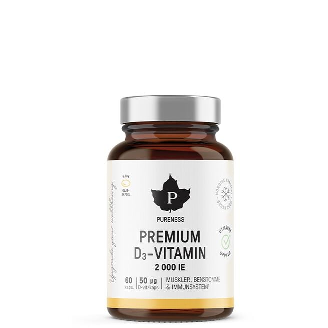 Premium D3-vitamin 2000 IE 60 kapslar Premium D3-vitamin 2000 IE 60 kapslar