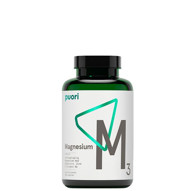 M3 Magnesium & Zink Vegan 180 kapslar Puori Magnesium & Zink Vegan M3 180 kapslar
