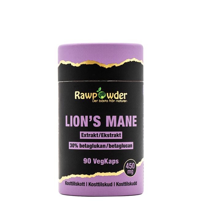 Rawpowder Lion's Mane Extrakt 450 mg 90 kapslar Lion's Mane Extrakt 450 mg 90 kapslar
