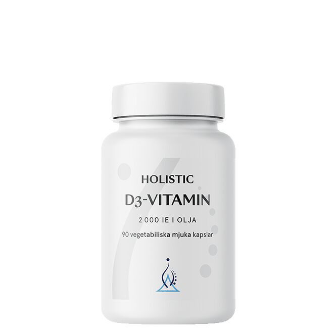 Holistic D3-vitamin, 2000 IE, 90 kapslar i kokosolja