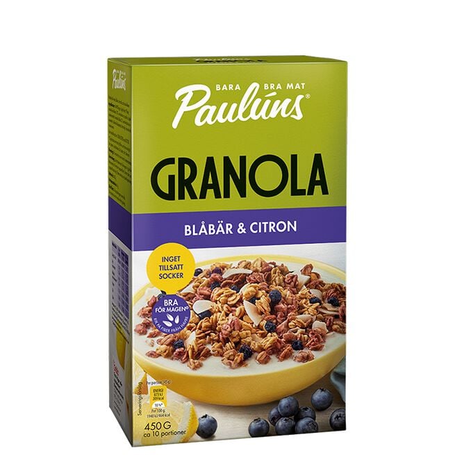 Granola Blåbär Citron 450 g Granola Blåbär Citron 450 g