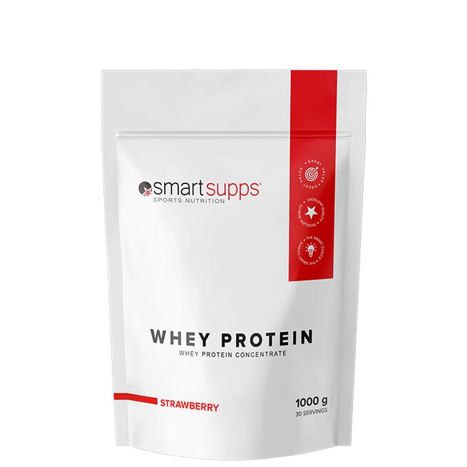 SmartSupps Whey Protein, 1 kg, Strawberry Vassleprotein 1 kg Strawberry