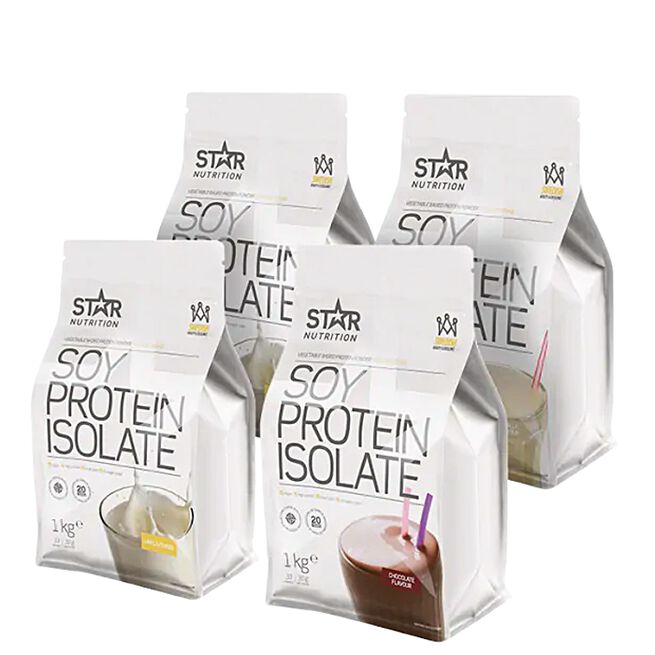 Star Nutrition Soy protein isolate Mix&Match: 4 x Soy Protein Isolate Sojaproteinisolat 1 kg