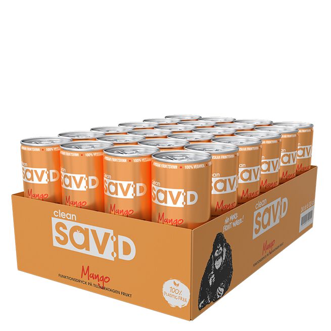 24 x Clean sav:D 330 ml Mango 24 st Clean sav:D Flak 330 ml Mango