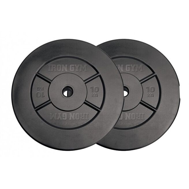Iron Gym 20kg Plate Set, 10kg x 2 (Add ons) Viktskivor Paket 20 kg 25 mm 2 x 10 kg