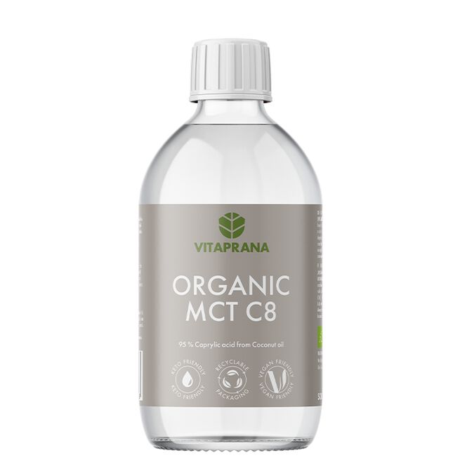 Organic MCT C8, 500 ml Ekologisk MCT Olja C8 500 ml