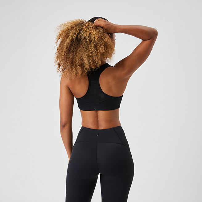 Borg Mid Support Sports Bra, Black Beauty, L  Borg Mid Support Sport-bh Svart