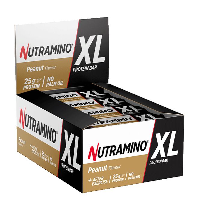 16 x Nutramino XL Proteinbar, 74 g, Peanut 16 x XL Proteinbar 74 g Peanut